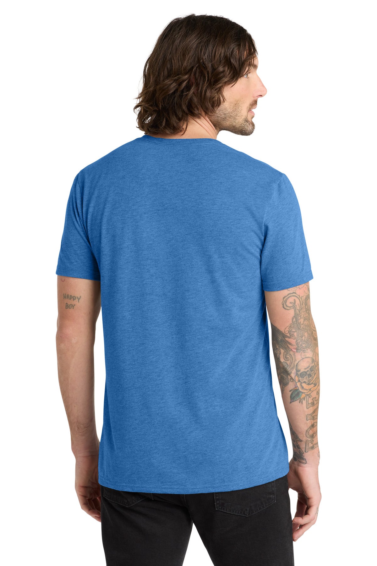 Custom Embroidered AllMade T-Shirts  in Azure Blue