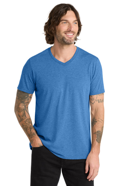 Custom Embroidered AllMade T-Shirts  in Azure Blue