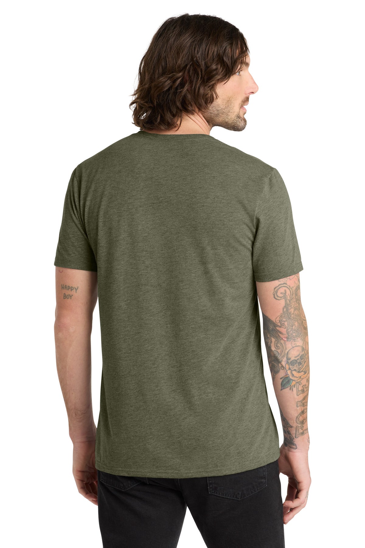 Custom Embroidered AllMade T-Shirts  in Olive You Green