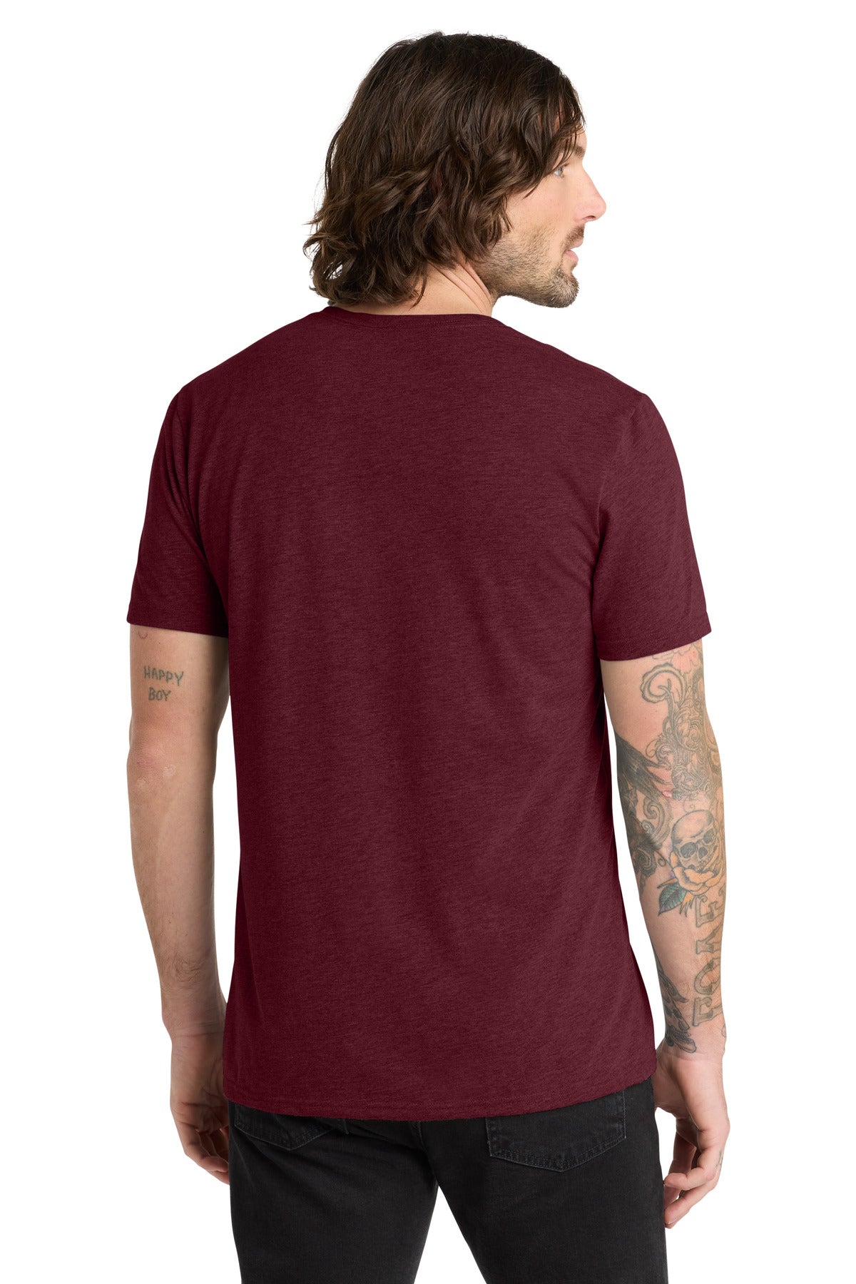 Custom Embroidered AllMade T-Shirts  in Vino Red