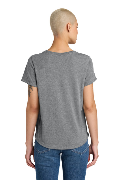 Custom Embroidered Allmade Women's Relaxed Tri-Blend Scoop Neck Tee AL2015,Aluminum Grey
