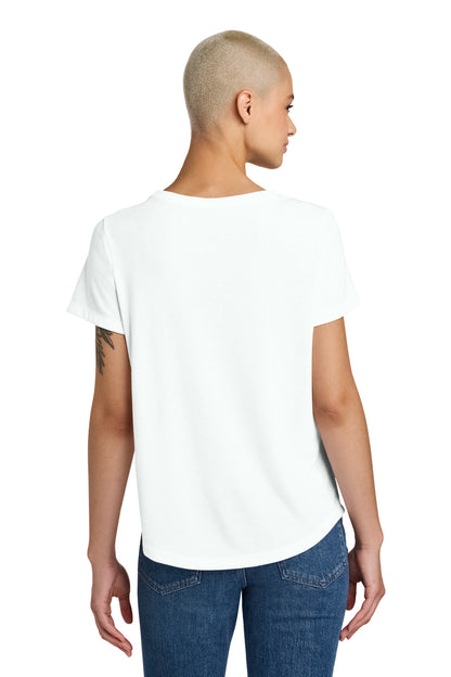 Custom Embroidered Allmade Women's Relaxed Tri-Blend Scoop Neck Tee AL2015,Fairly White