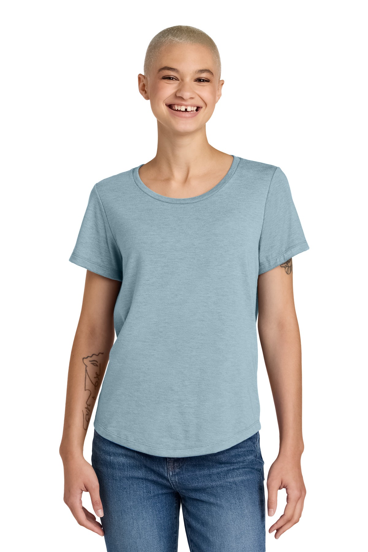 Custom Embroidered AllMade T-Shirts  in I Like You Blue