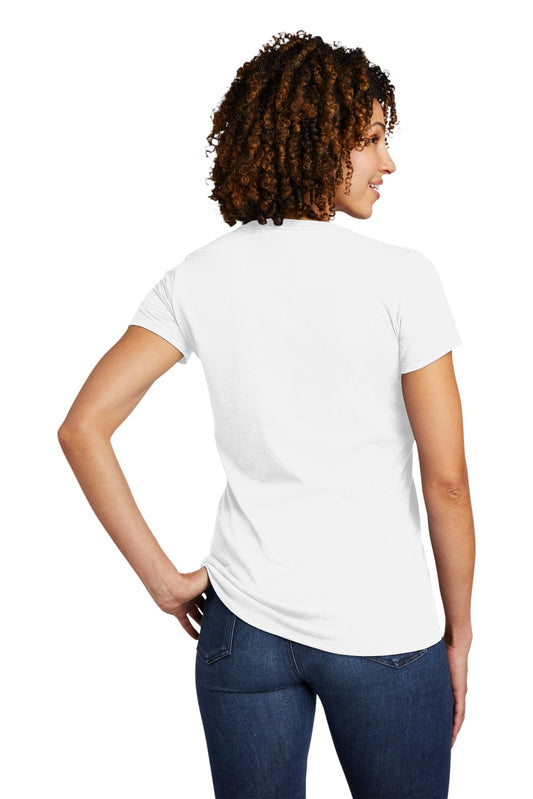 Custom Embroidered Allmade  Women's Tri-Blend V-Neck Tee AL2018,Bright White