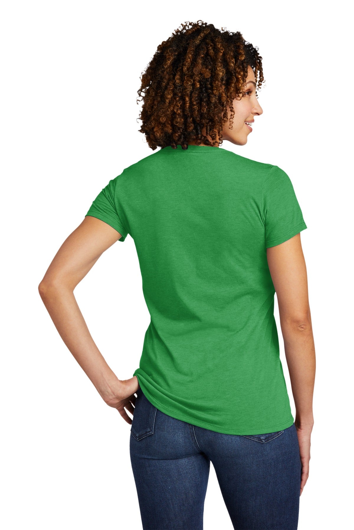 Custom Embroidered Allmade  Women's Tri-Blend V-Neck Tee AL2018,Enviro Green