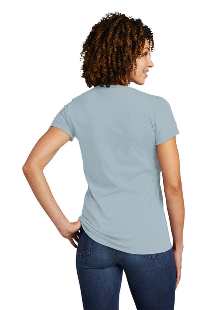 Custom Embroidered Allmade  Women's Tri-Blend V-Neck Tee AL2018,I Like You Blue