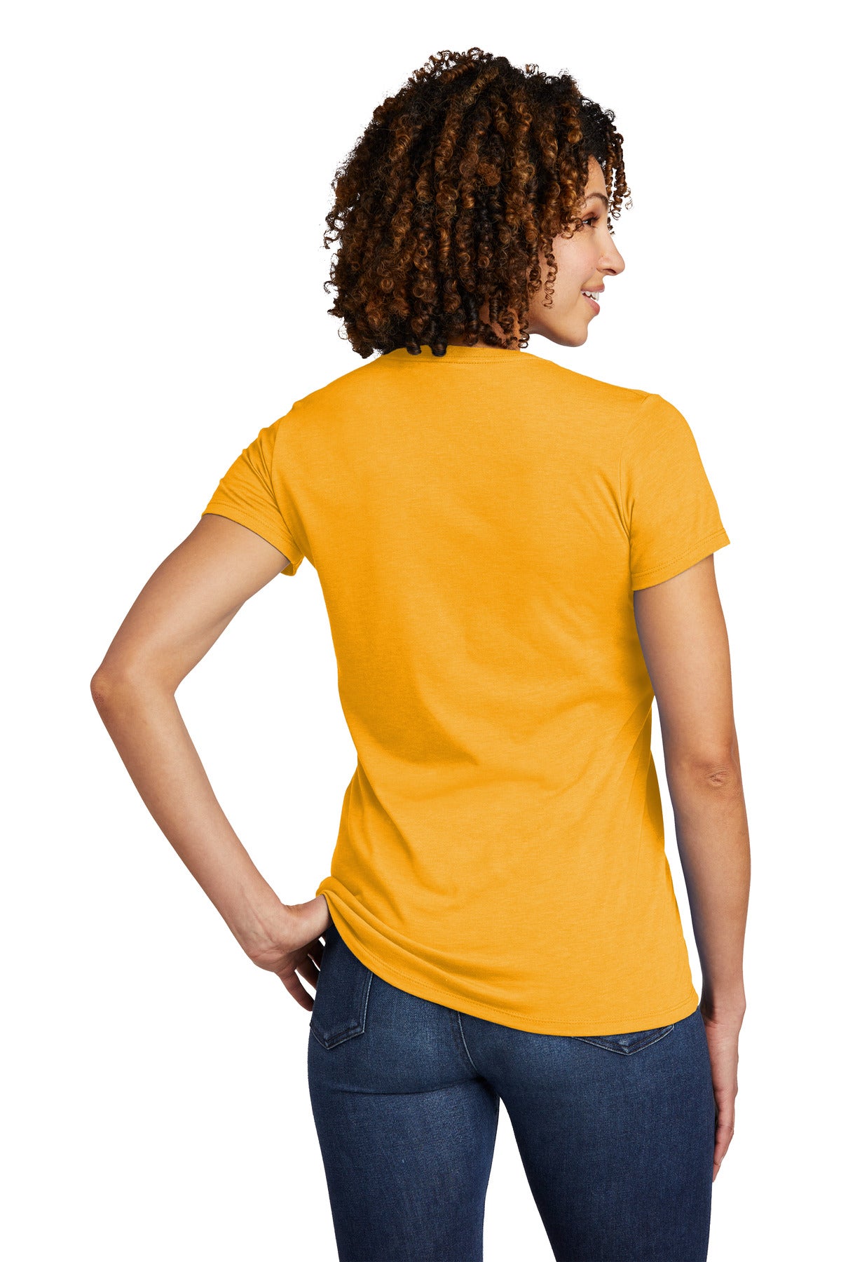 Custom Embroidered Allmade  Women's Tri-Blend V-Neck Tee AL2018,Orange You Fancy