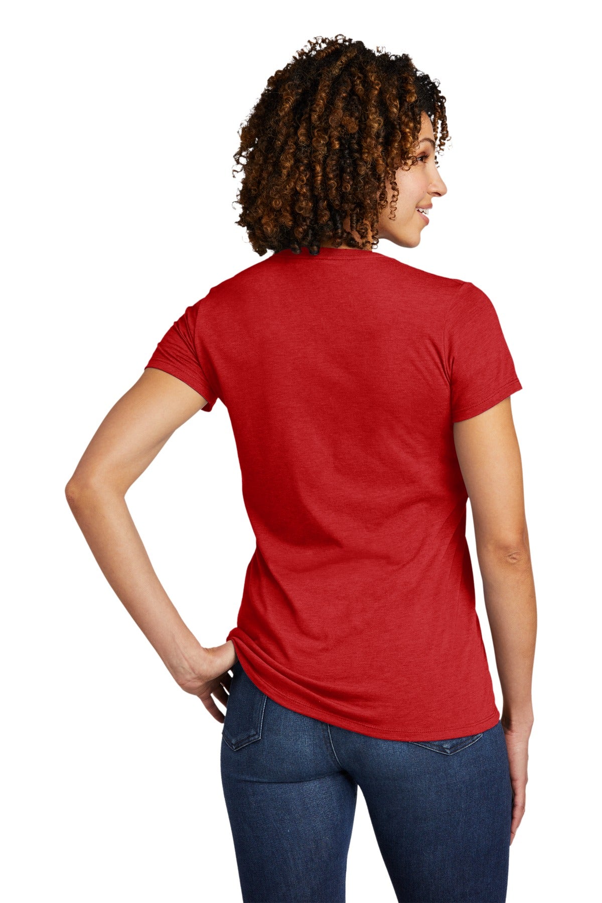 Custom Embroidered Allmade  Women's Tri-Blend V-Neck Tee AL2018,Rise Up Red