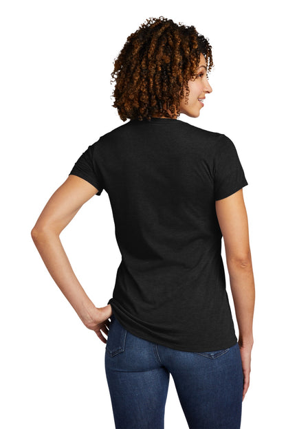 Custom Embroidered Allmade  Women's Tri-Blend V-Neck Tee AL2018,Space Black