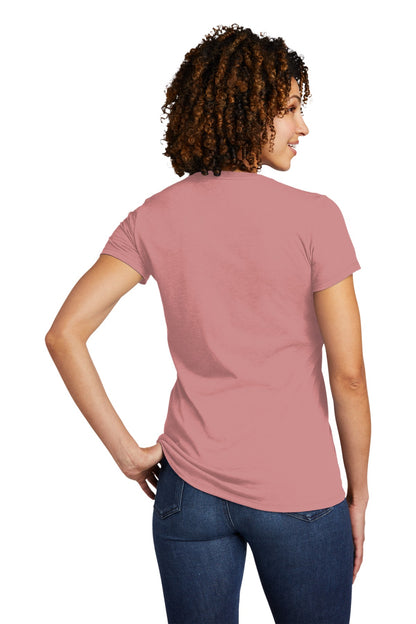 Custom Embroidered Allmade  Women's Tri-Blend V-Neck Tee AL2018,Vintage Rose