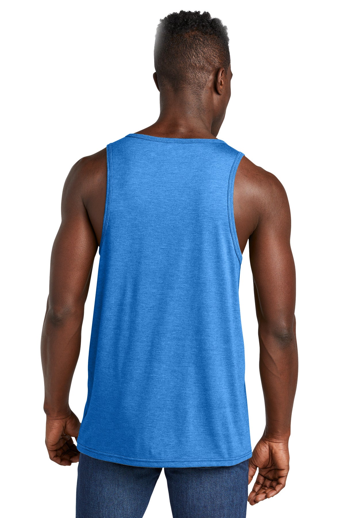 Custom Embroidered Allmade Unisex Tri-Blend Tank AL2019,Azure Blue
