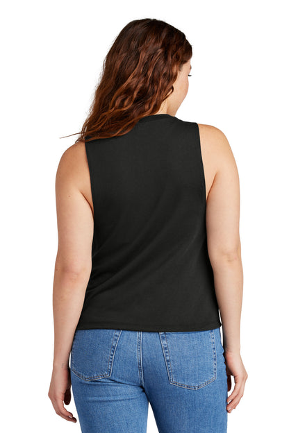 Custom Embroidered Allmade Women's Tri-Blend Muscle Tank AL2020,Deep Black
