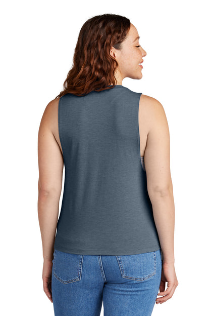 Custom Embroidered Allmade Women's Tri-Blend Muscle Tank AL2020,Rebel Blue