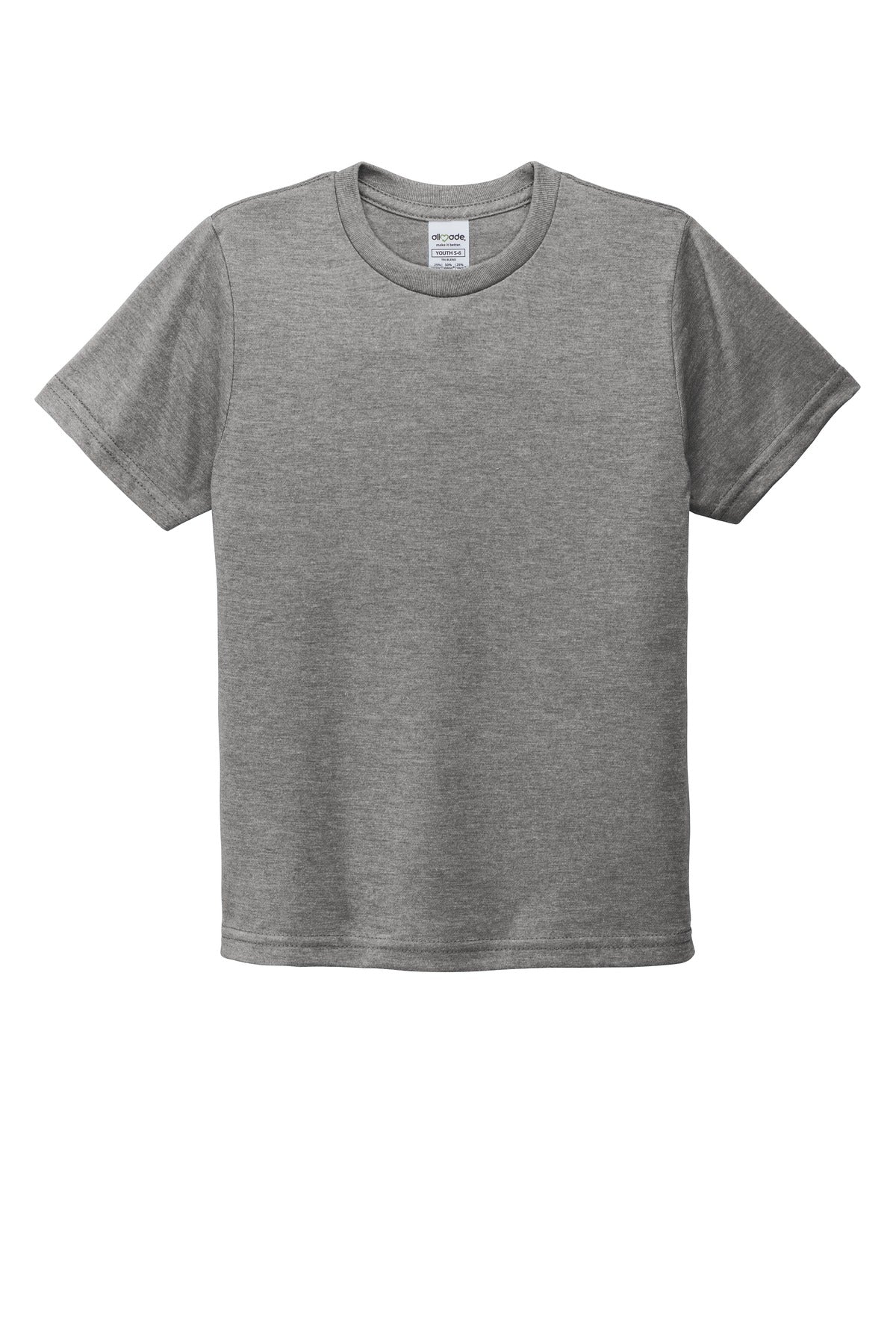 Custom Embroidered AllMade T-Shirts  in Aluminum Grey