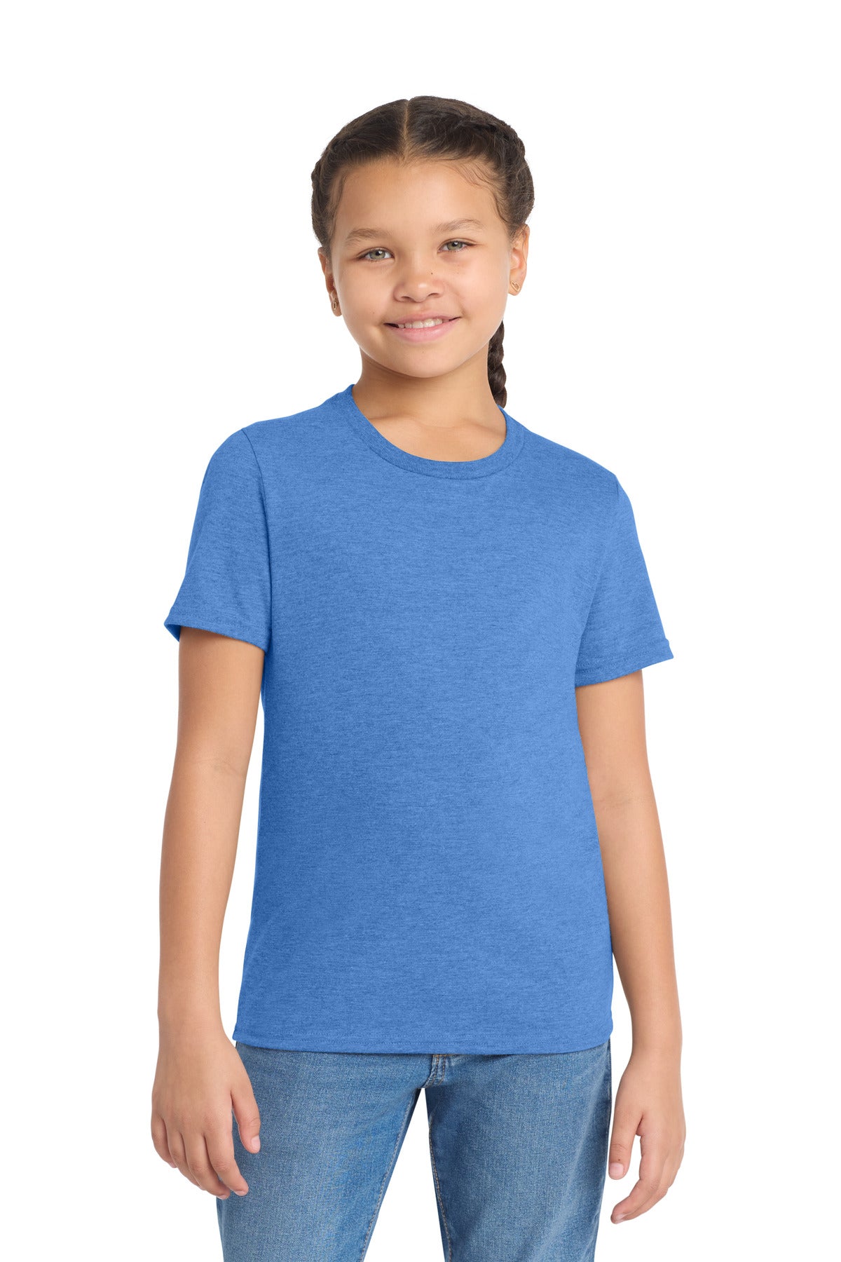 Custom Embroidered AllMade T-Shirts  in Azure Blue