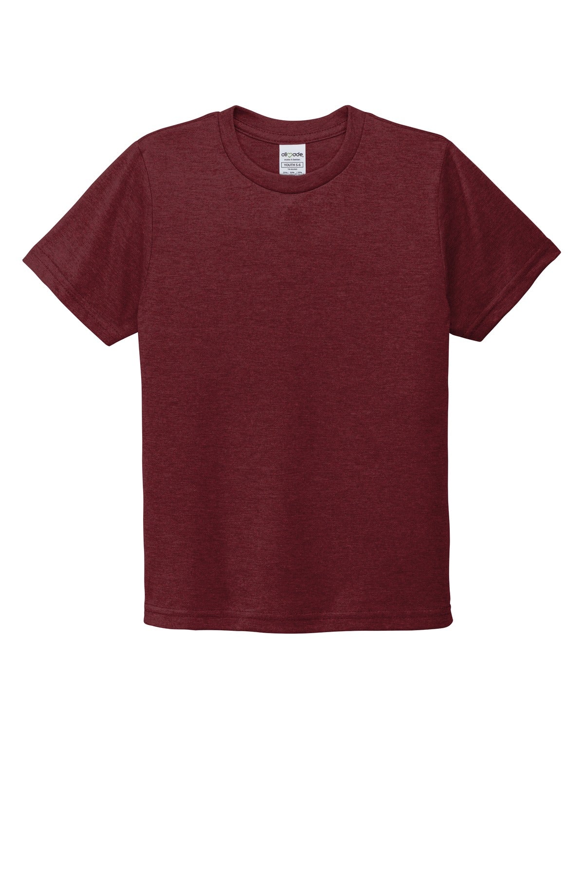 Custom Embroidered AllMade T-Shirts  in Vino Red
