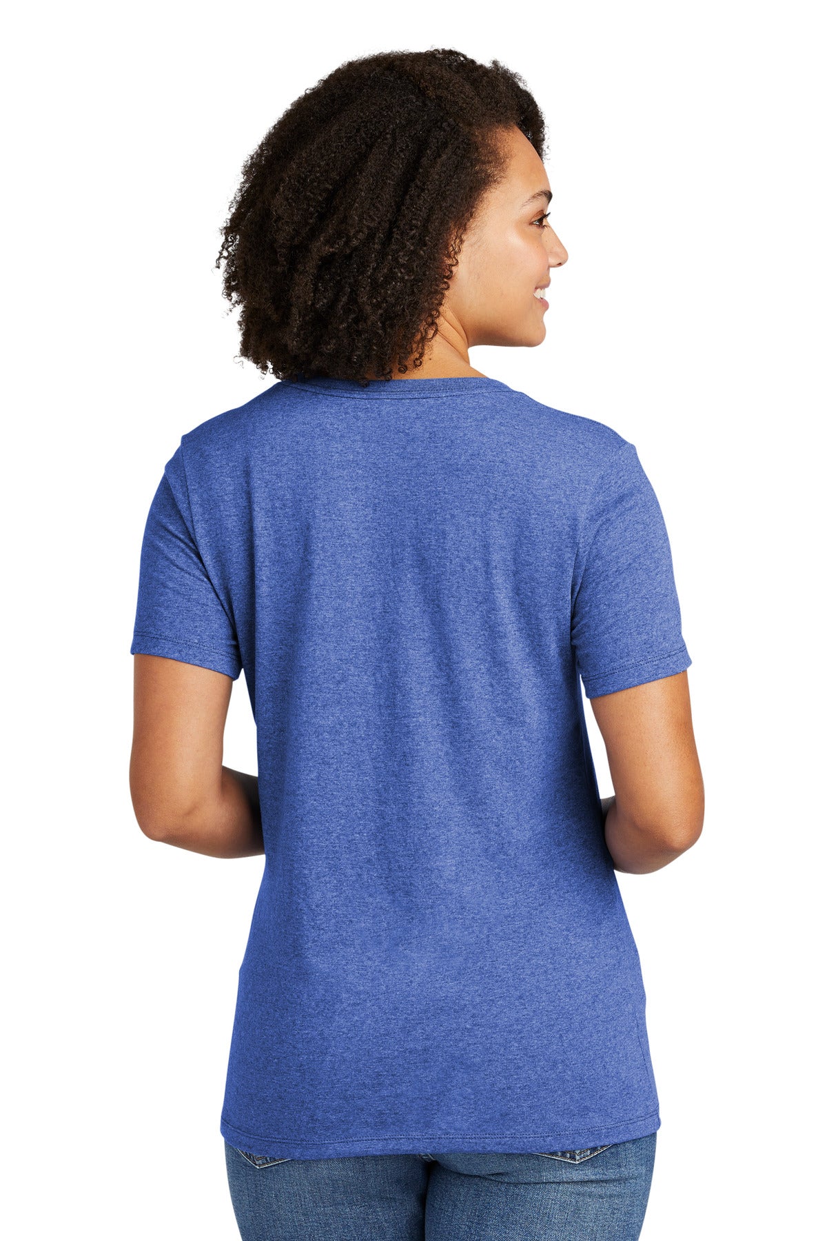 Custom Embroidered Allmade Women's Recycled Blend V-Neck Tee AL2303,Reused Royal Heather