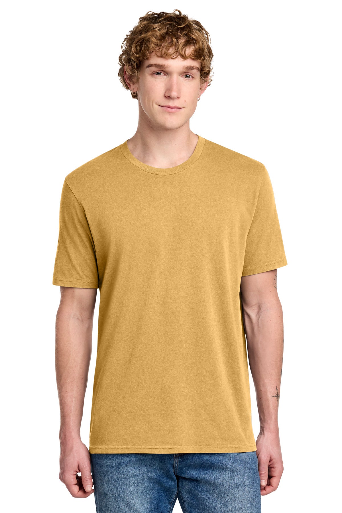 Custom Embroidered AllMade T-Shirts  in Golden Wheat