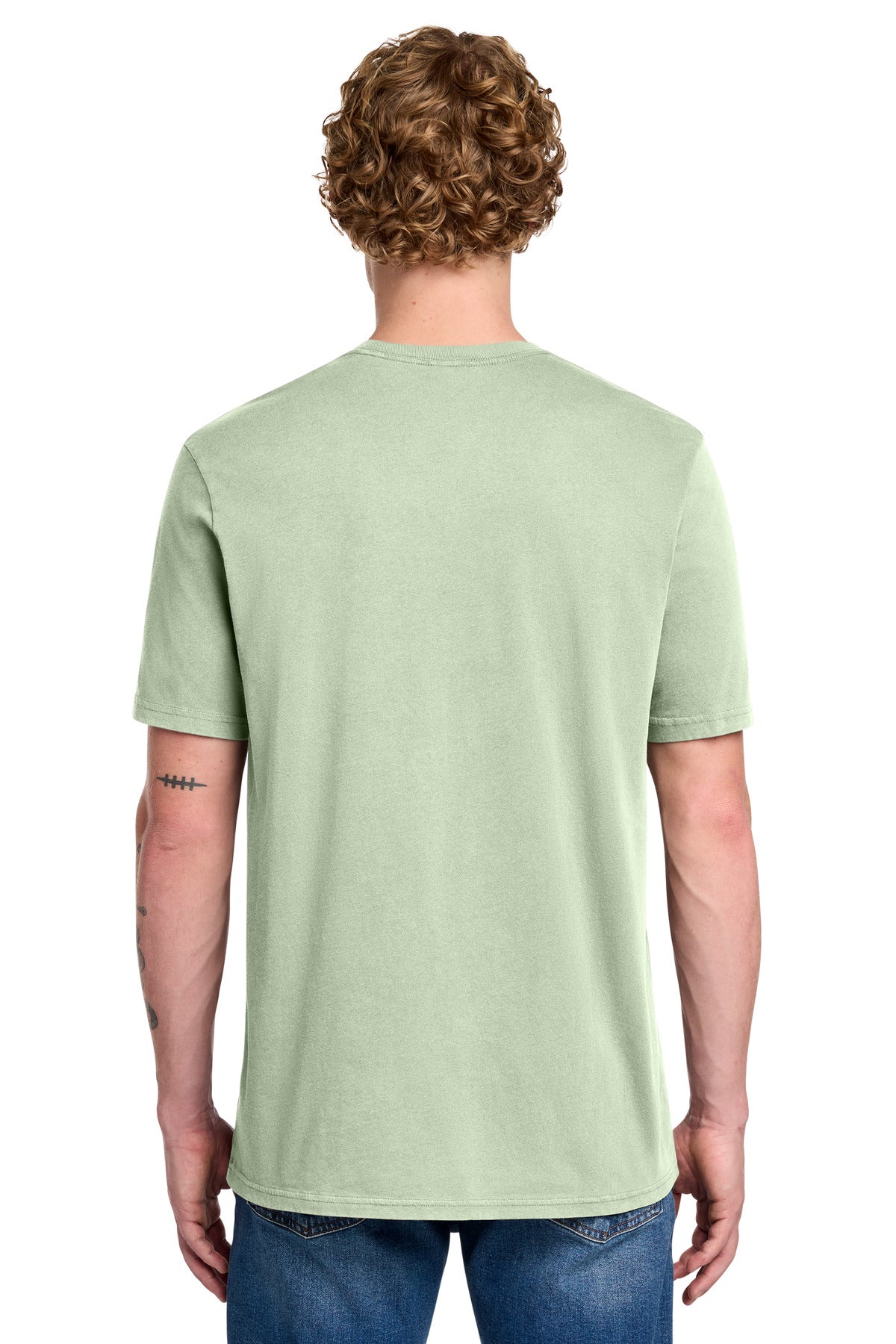 Custom Embroidered AllMade T-Shirts  in Lichen Green