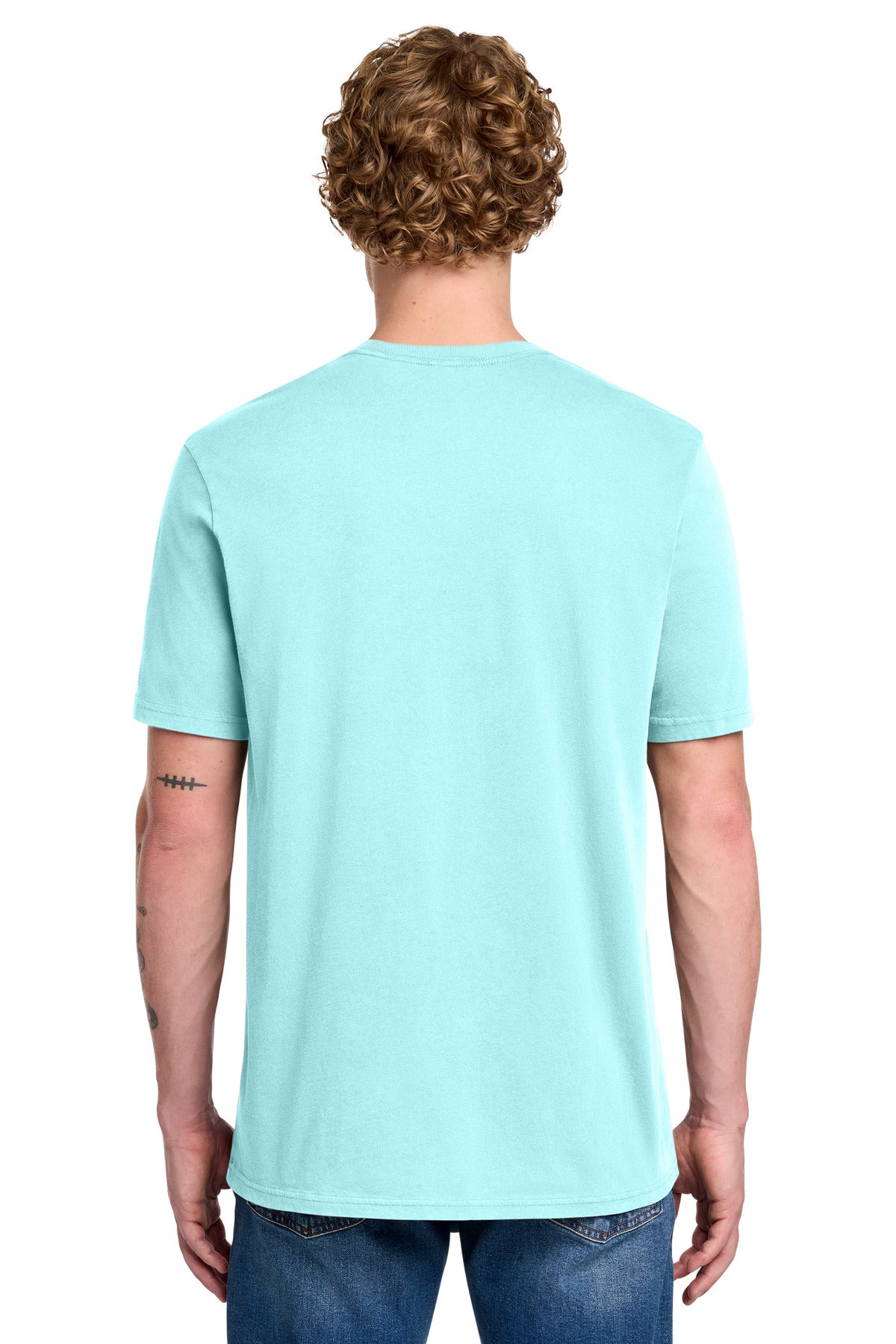 Custom Embroidered AllMade T-Shirts  in Saltwater Blue