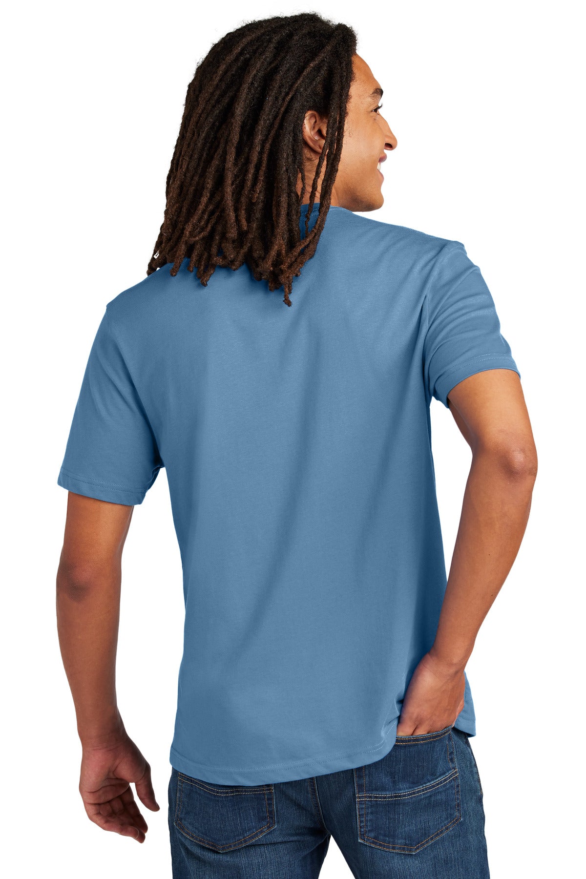 Custom Embroidered AllMade T-Shirts  in Arctic Blue