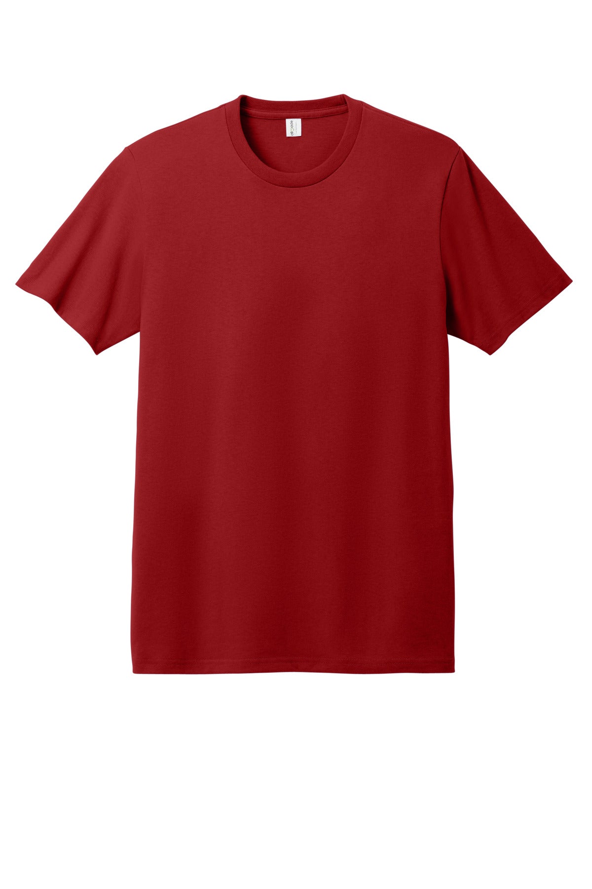 Custom Embroidered AllMade T-Shirts  in Beet Red