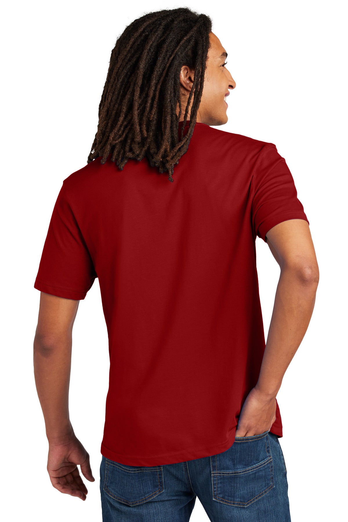 Custom Embroidered AllMade T-Shirts  in Beet Red