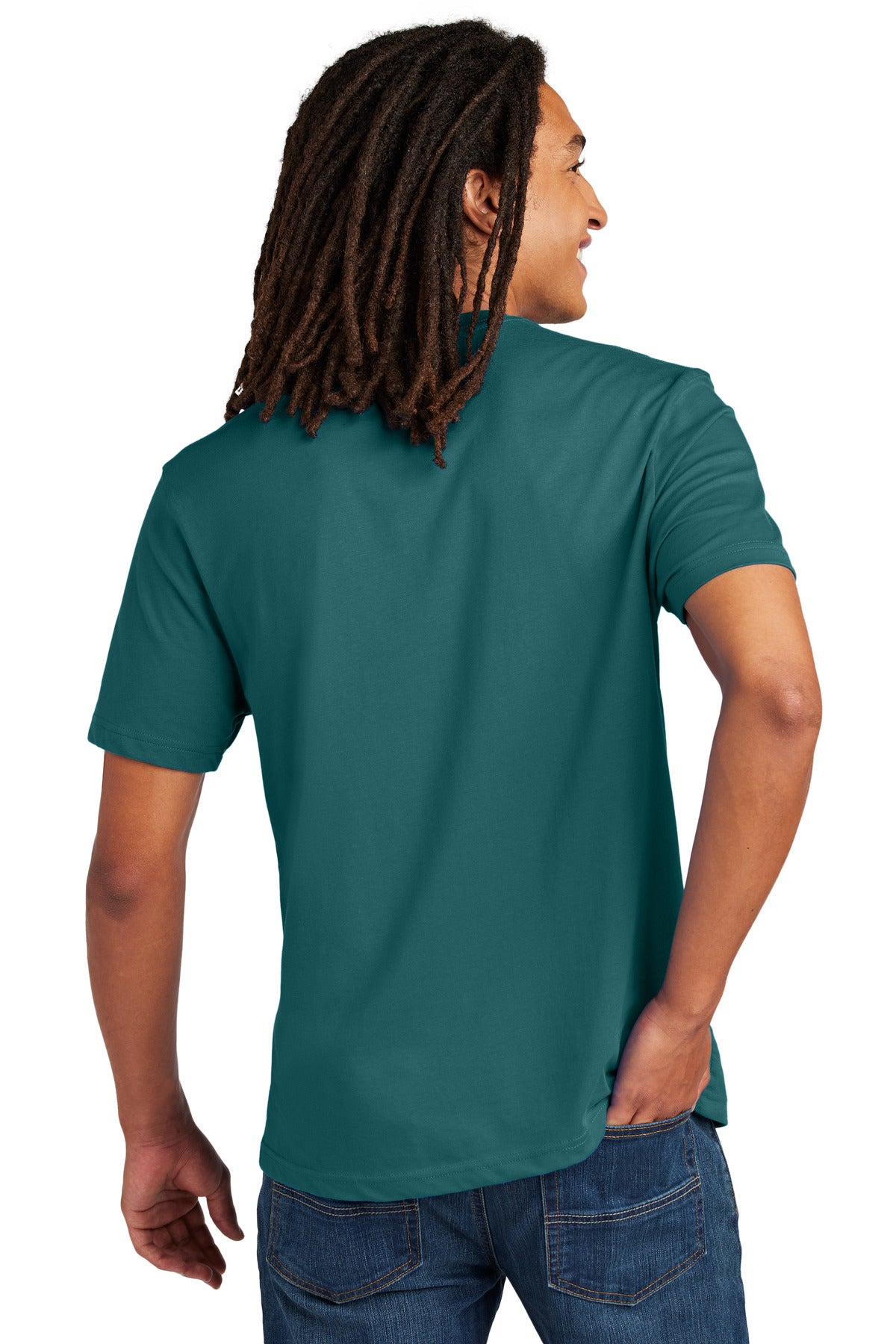 Custom Embroidered AllMade T-Shirts  in Oceanic Teal