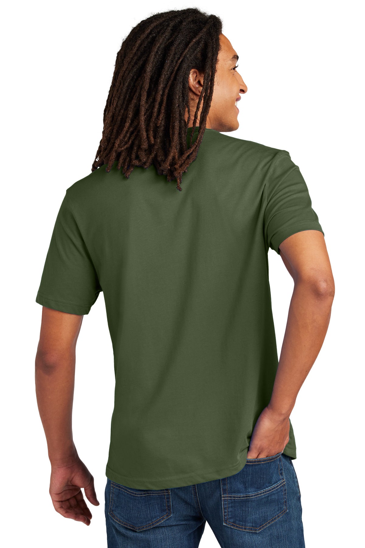 Custom Embroidered AllMade T-Shirts  in Olive You Green
