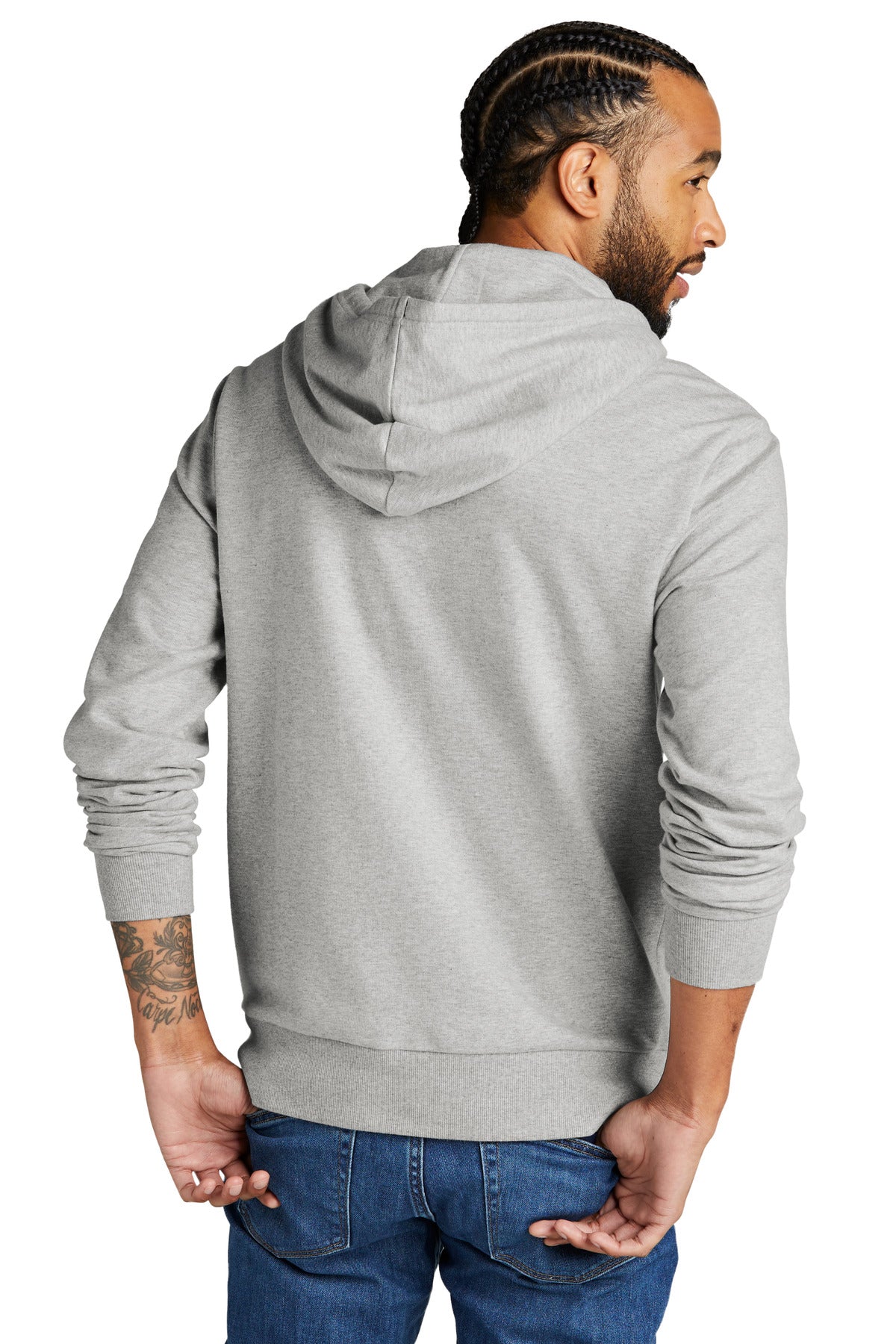 Custom Embroidered Allmade Unisex Organic French Terry Pullover Hoodie AL4000,Granite Grey Heather