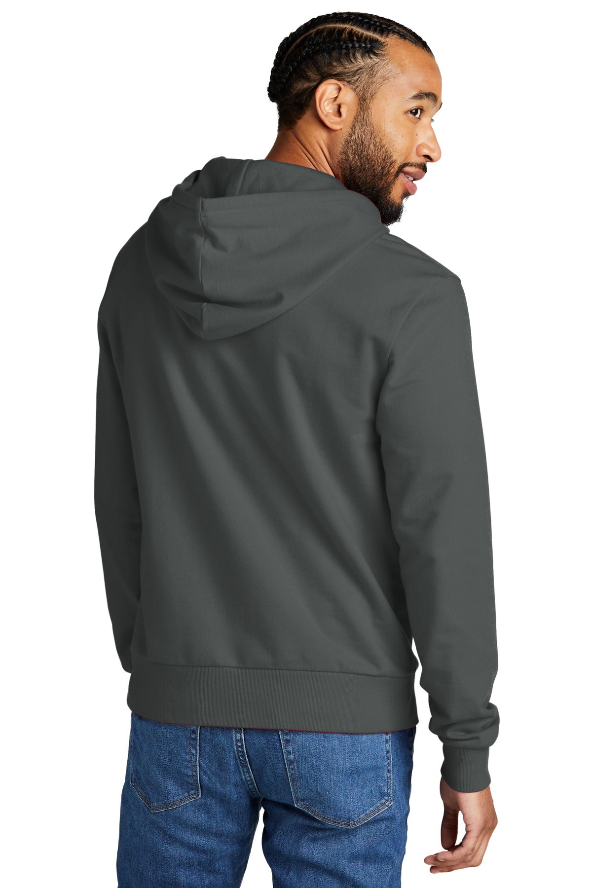 Custom Embroidered Allmade Unisex Organic French Terry Pullover Hoodie AL4000,Terrain Grey