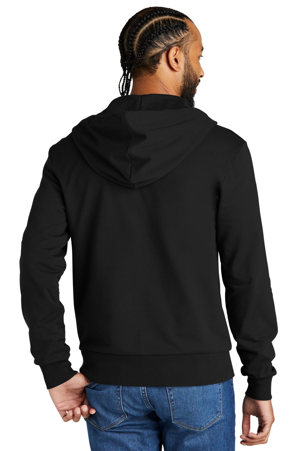 Custom Embroidered Allmade Unisex Organic French Terry Full-Zip Hoodie AL4002,Deep Black