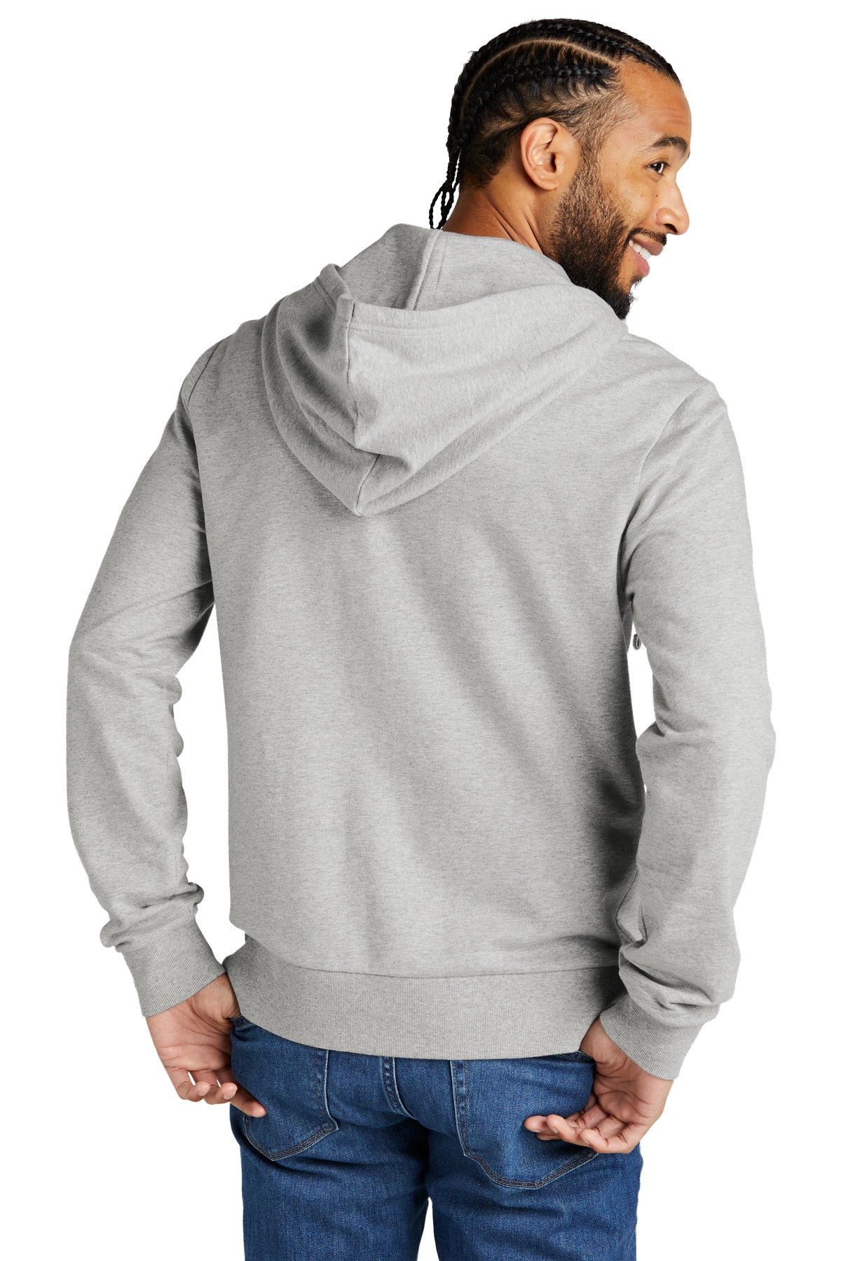 Custom Embroidered Allmade Unisex Organic French Terry Full-Zip Hoodie AL4002,Granite Grey Heather