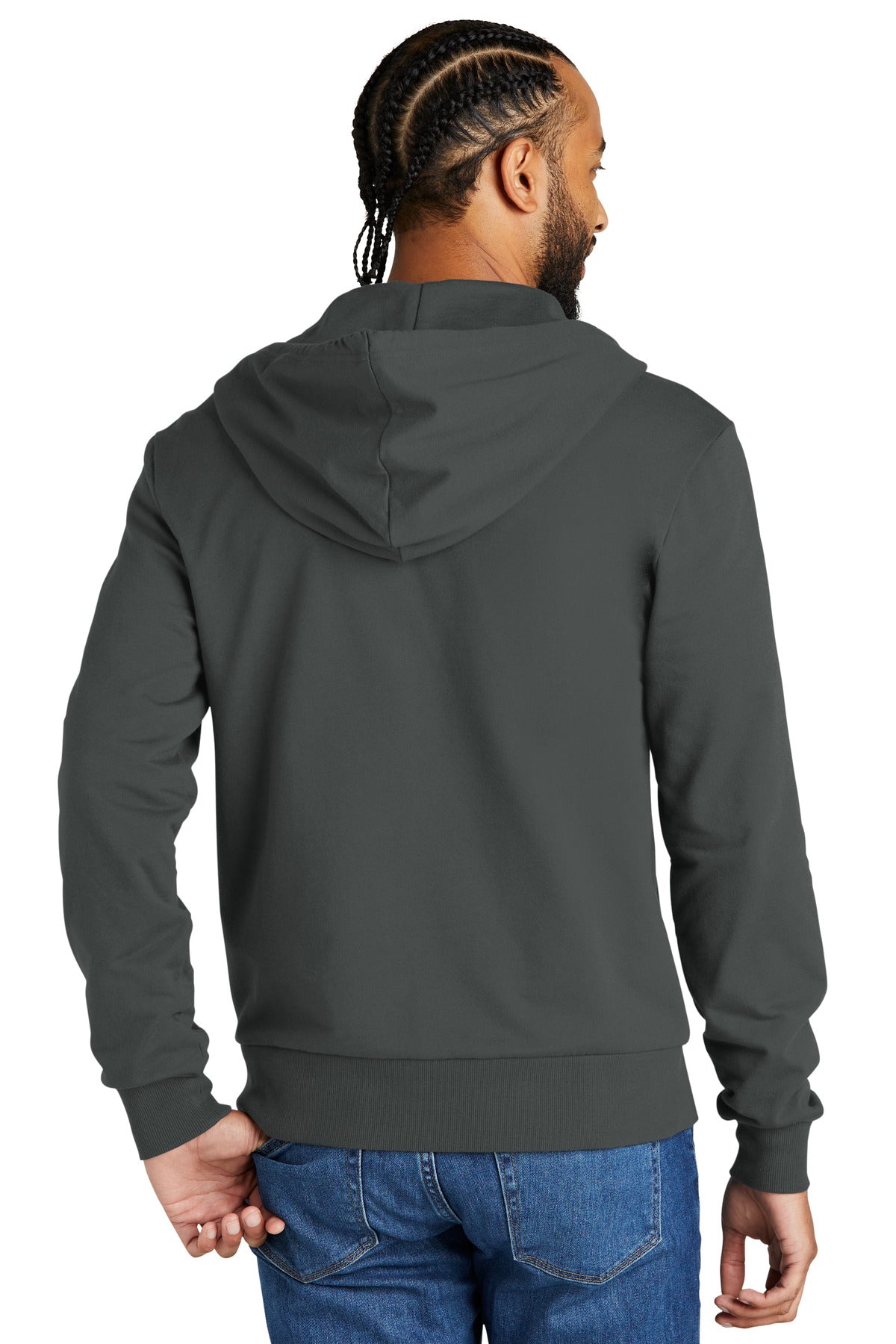 Custom Embroidered Allmade Unisex Organic French Terry Full-Zip Hoodie AL4002,Terrain Grey