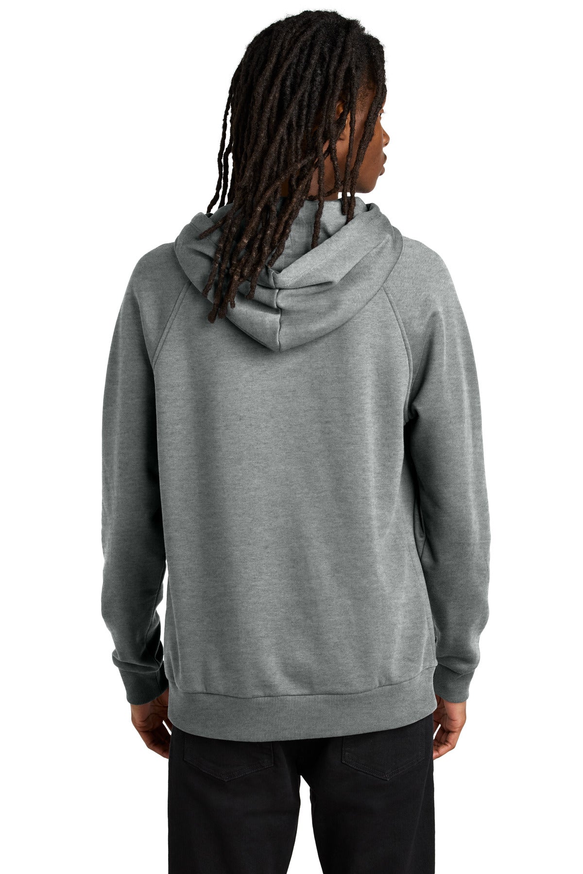 Custom Embroidered Allmade Unisex Organic CVC Fleece Pullover Hoodie AL5000,Aluminum Grey Heather