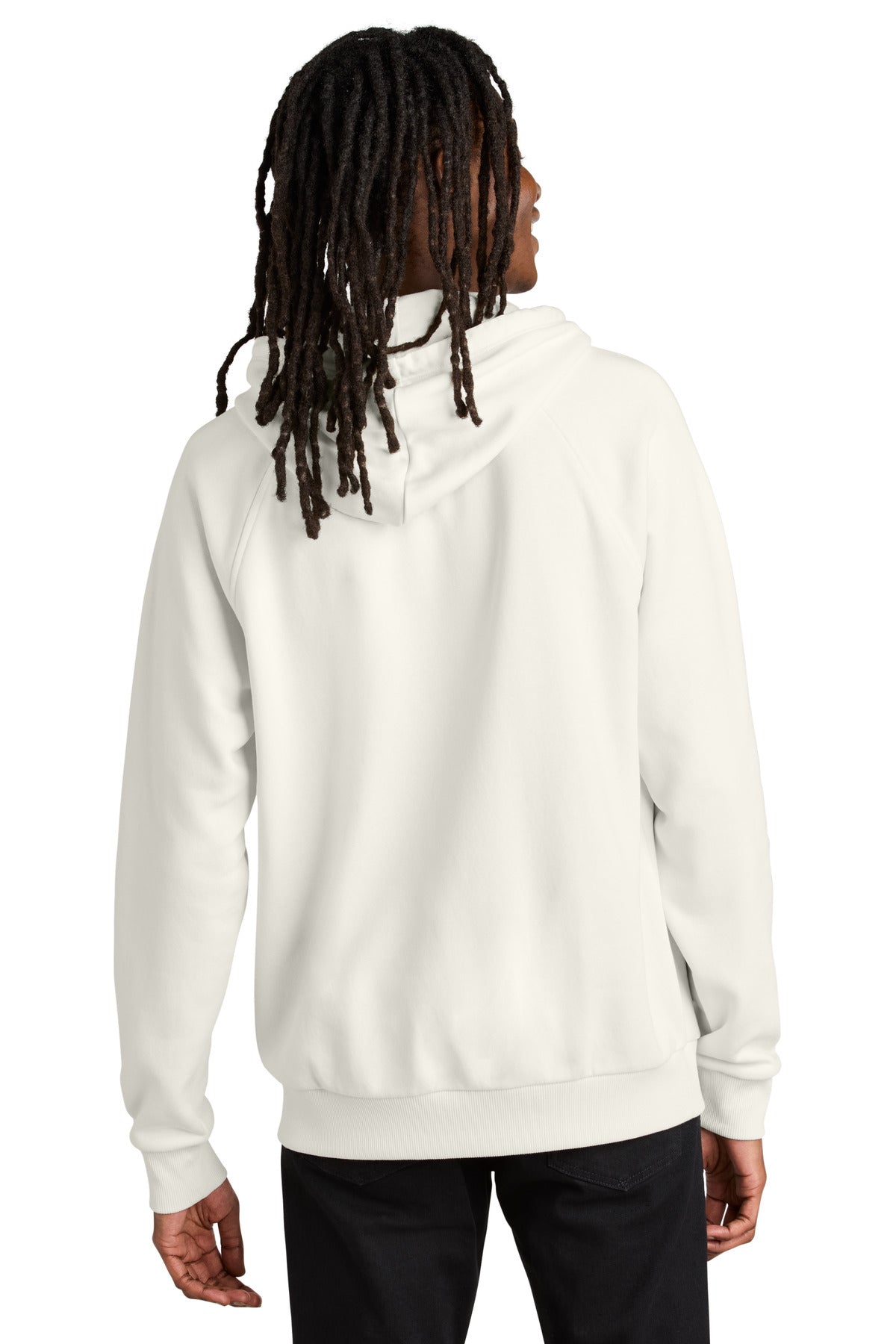 Custom Embroidered Allmade Unisex Organic CVC Fleece Pullover Hoodie AL5000,White Sand
