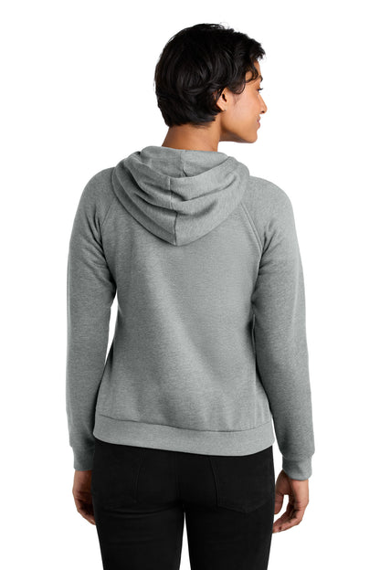 Custom Embroidered Allmade Women's Organic CVC Fleece Full-Zip Hoodie AL5003,Aluminum Grey Heather
