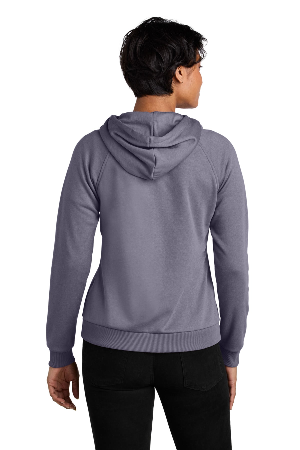 Custom Embroidered Allmade Women's Organic CVC Fleece Full-Zip Hoodie AL5003,Cosmic Purple