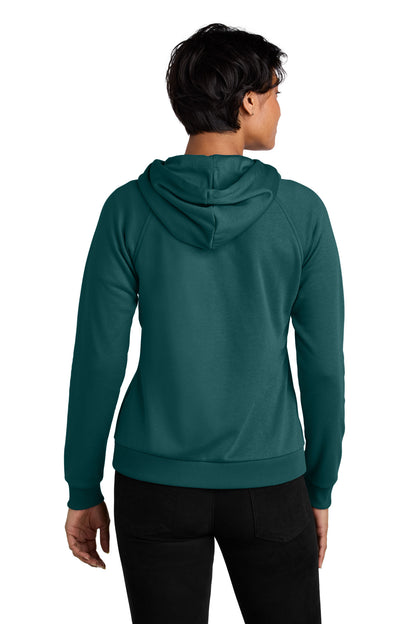 Custom Embroidered Allmade Women's Organic CVC Fleece Full-Zip Hoodie AL5003,Deep Sea Green