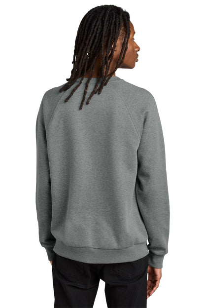 Custom Embroidered Allmade Unisex Organic CVC Fleece Crewneck Sweatshirt AL5004,Aluminum Grey Heather