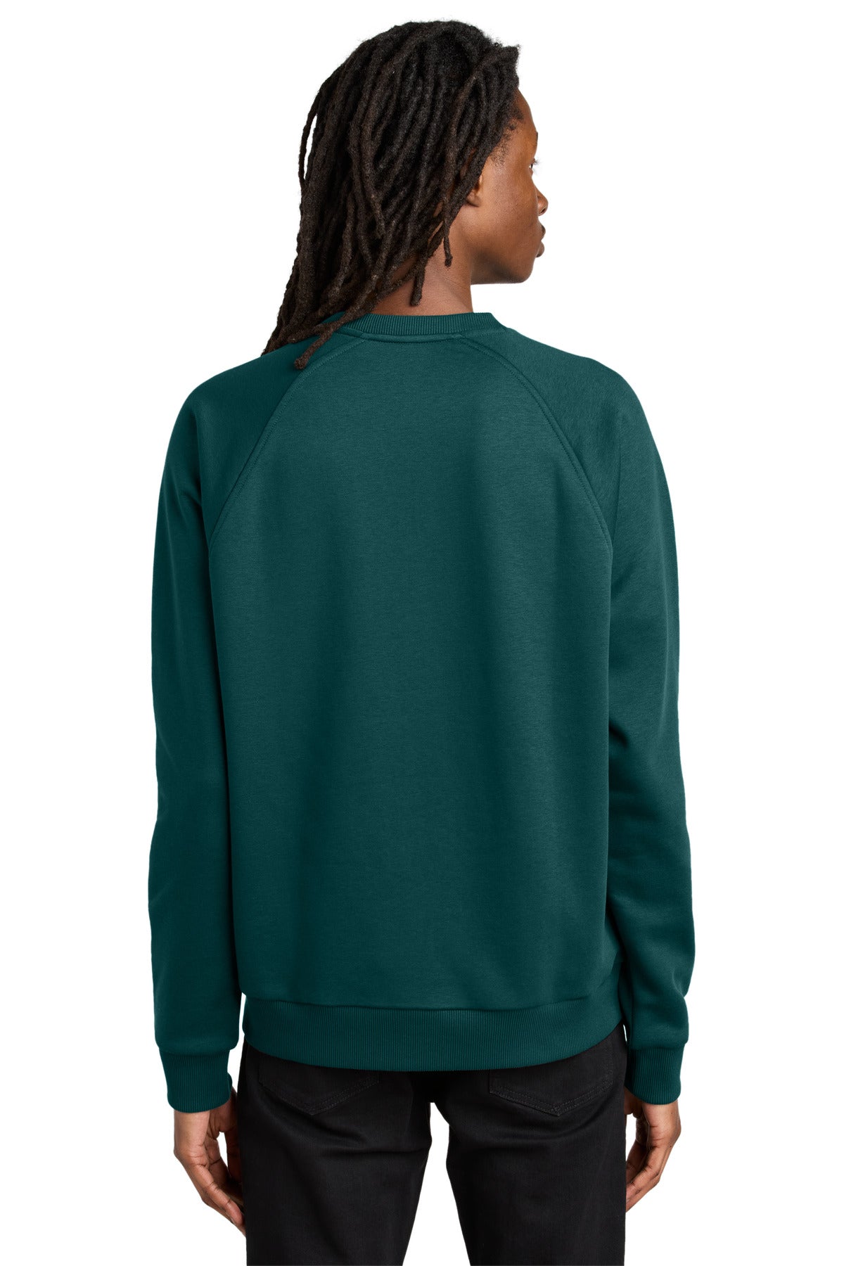 Custom Embroidered Allmade Unisex Organic CVC Fleece Crewneck Sweatshirt AL5004,Deep Sea Green