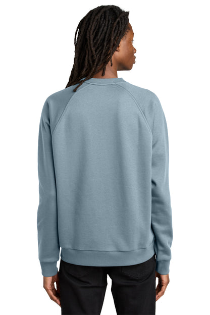 Custom Embroidered Allmade Unisex Organic CVC Fleece Crewneck Sweatshirt AL5004,I Like You Blue