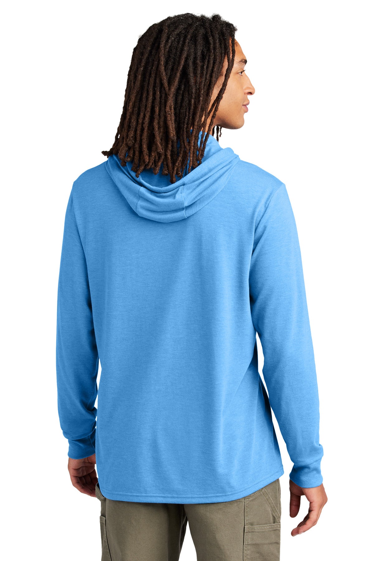 Custom Embroidered Allmade Unisex Tri-Blend Hoodie Tee AL6003,Azure Blue