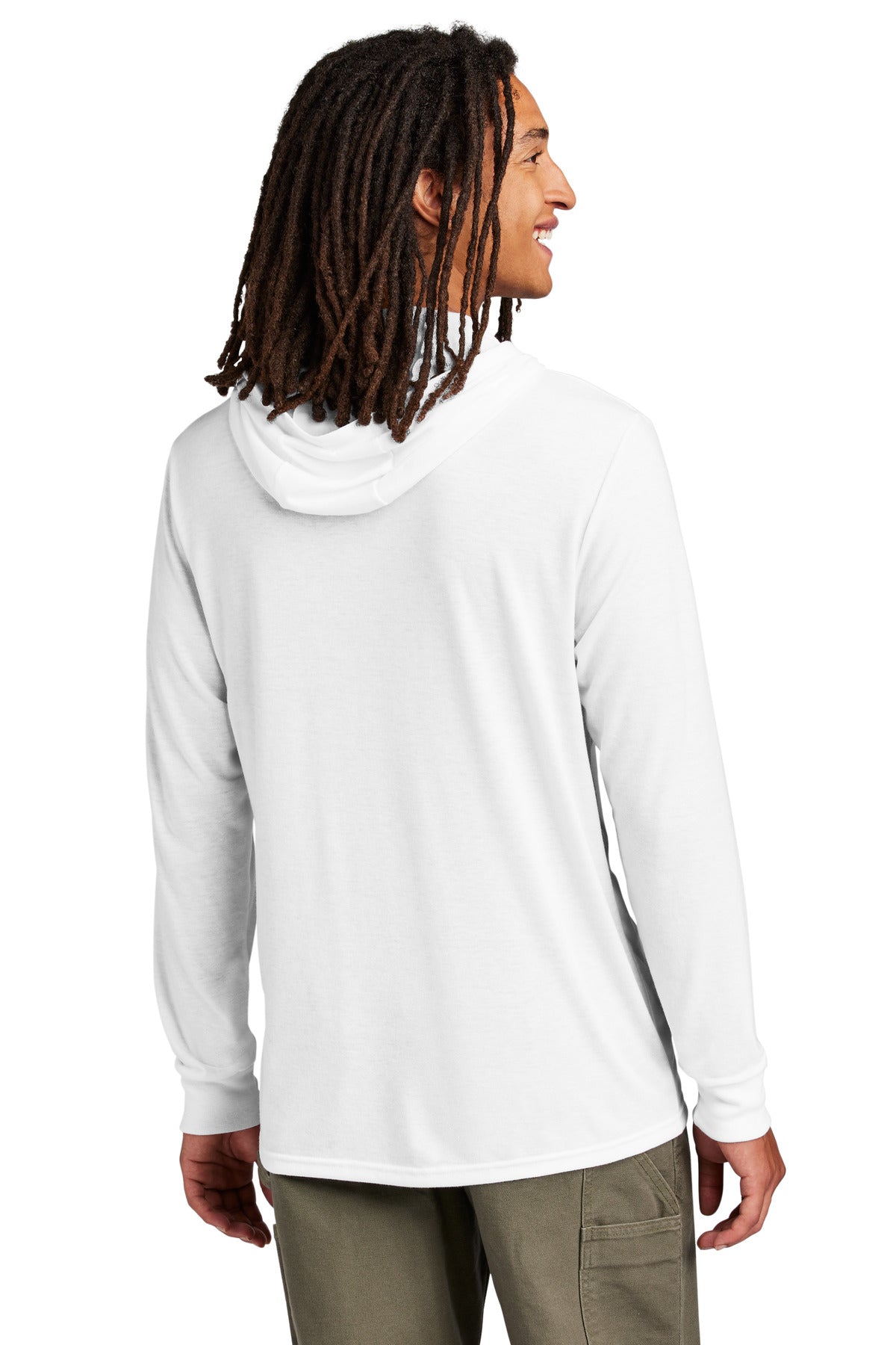 Custom Embroidered Allmade Unisex Tri-Blend Hoodie Tee AL6003,Bright White