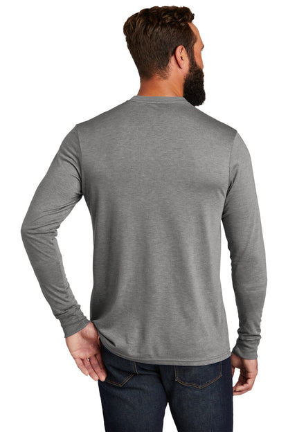Custom Embroidered Allmade  Unisex Tri-Blend Long Sleeve Tee AL6004,Aluminum Grey