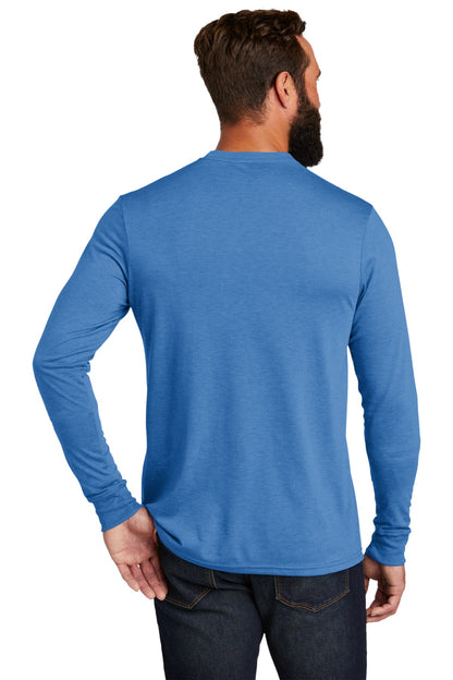 Custom Embroidered Allmade  Unisex Tri-Blend Long Sleeve Tee AL6004,Azure Blue