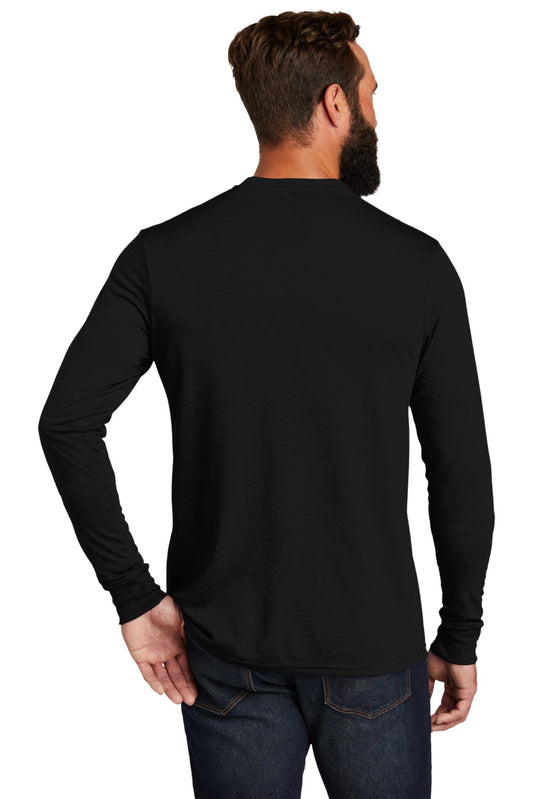 Custom Embroidered Allmade  Unisex Tri-Blend Long Sleeve Tee AL6004,Deep Black