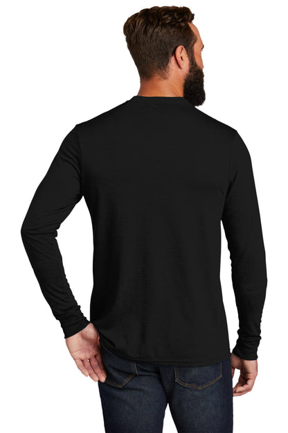 Custom Embroidered Allmade  Unisex Tri-Blend Long Sleeve Tee AL6004,Deep Black