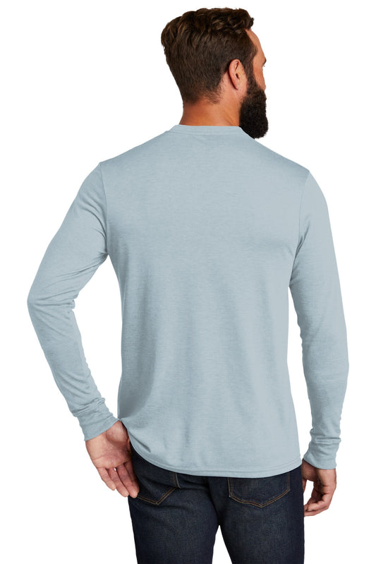 Custom Embroidered Allmade  Unisex Tri-Blend Long Sleeve Tee AL6004,I Like You Blue