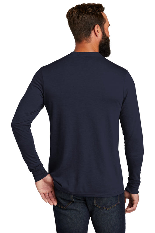Custom Embroidered Allmade  Unisex Tri-Blend Long Sleeve Tee AL6004,Night Sky Navy